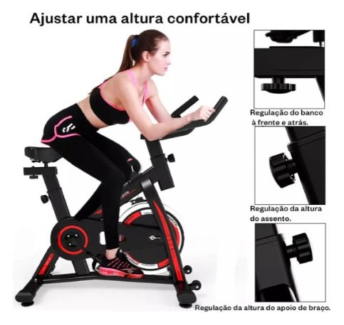 Knakasaki Bicicleta Ergométrica Btetrade Para Spinning Pret - Imagem 2