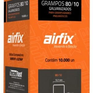 Grampo Tipo 80 10mm 10.000 Un Airfix 80/10 P/ Pneumático Cor N/a