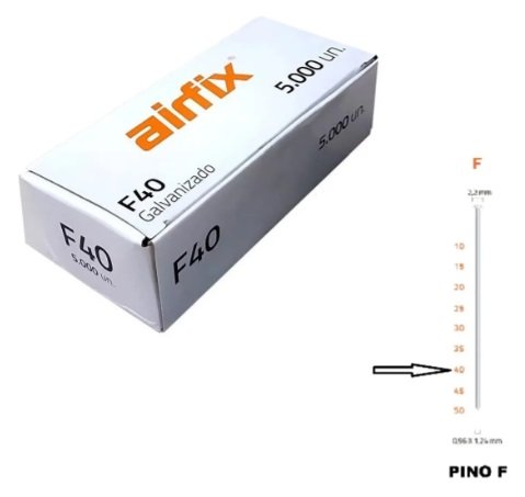 Pino Para Pinador Pneumático F40 Caixa C/5000 Pçs Airfix Cor N/A - Imagem 3