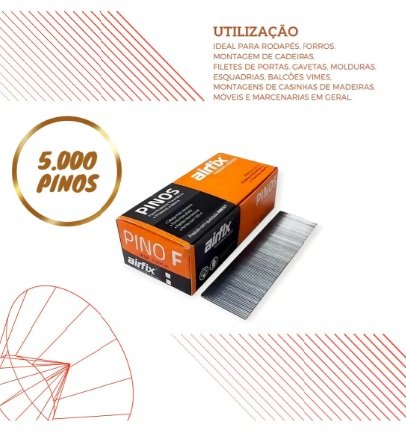 Pino 50mm F-50 P/pinador Pneumático 5000 Unid F-50 Airfix - Imagem 8