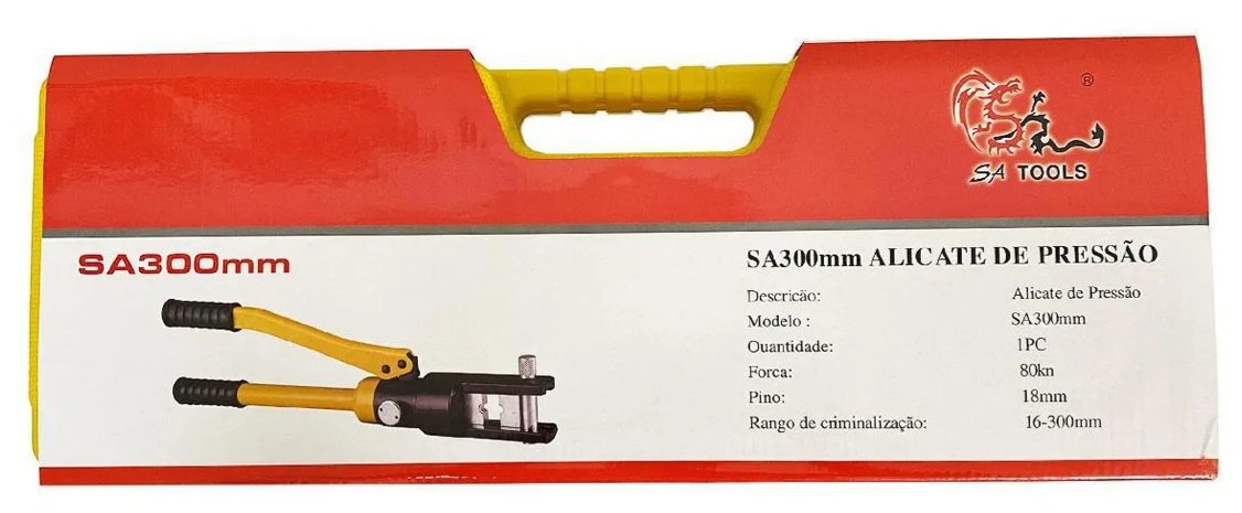 Alicate Hidráulico Prensa Terminais SA Tools com Matrizes 16-300mm - Imagem 5