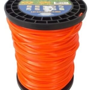 Bobina Fio Nylon Roçadeira 3mm Quadrado 2kg 226mt Laranja