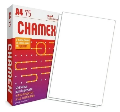 Papel Chamex Office A4 Sulfite 210x297 75g Resma 1000 Folhas Cor Branco - Imagem 3