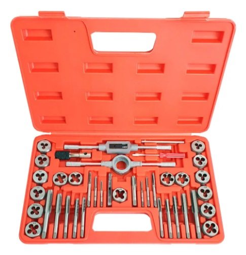 Jogo Macho E Tarraxa Para Metal Aço Tungstênio Com 40 Peças