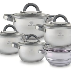 Jogo De Utensílios De Cozinha Geneva De Aço Inoxidável De 19 Peças Cor Prateado