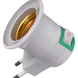 Soquete Bocal E27 Adaptador Lâmpada Tomada Liga E Desliga Cor Branco