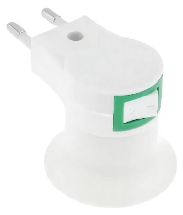 Soquete Bocal E27 Adaptador Lâmpada Tomada Liga E Desliga Cor Branco - Imagem 2