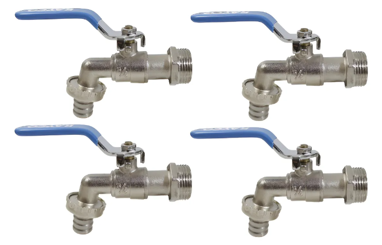 Kit 4 Torneiras Esfera Jardim 1/2 Rayco Monocomando Cinza Metal - Imagem 3